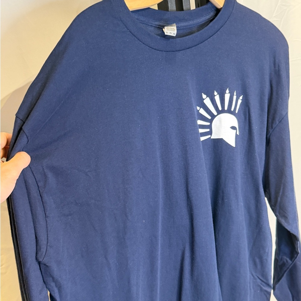Gildan Navy Long Sleeve‎ with Spartan Design - Picture 2 of 5